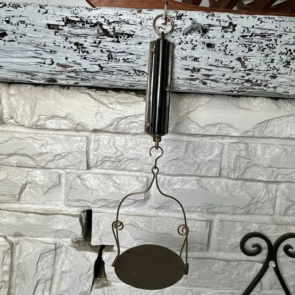 Antique Salters Brass Letter Balance Scale British Made Hanging Postal Weight